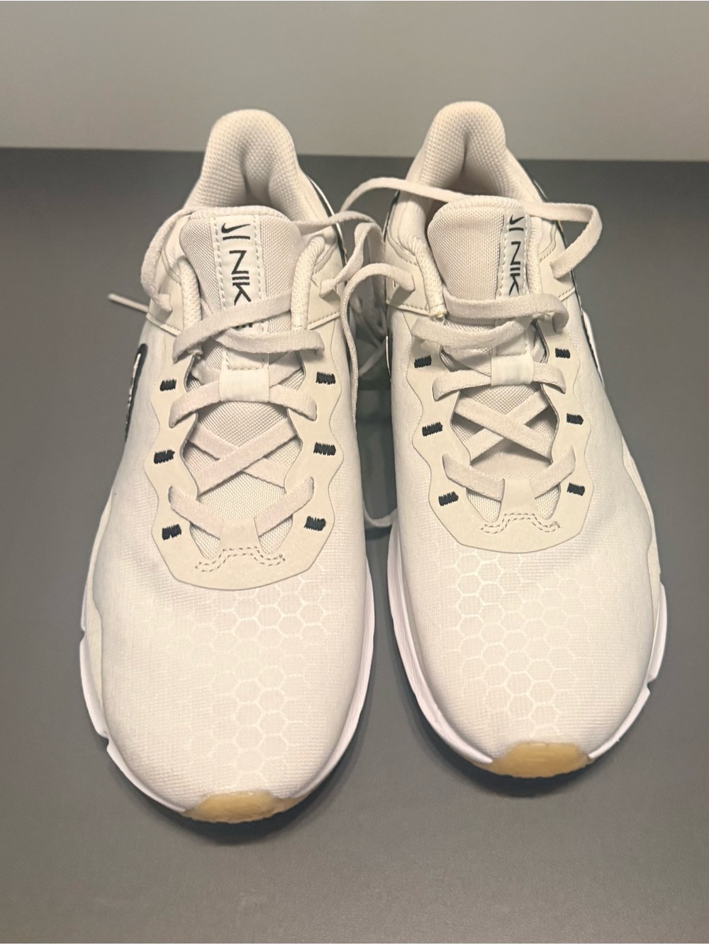 Nike Cream Sneakers with Leopard Print Swoosh - Picture 2 of 5